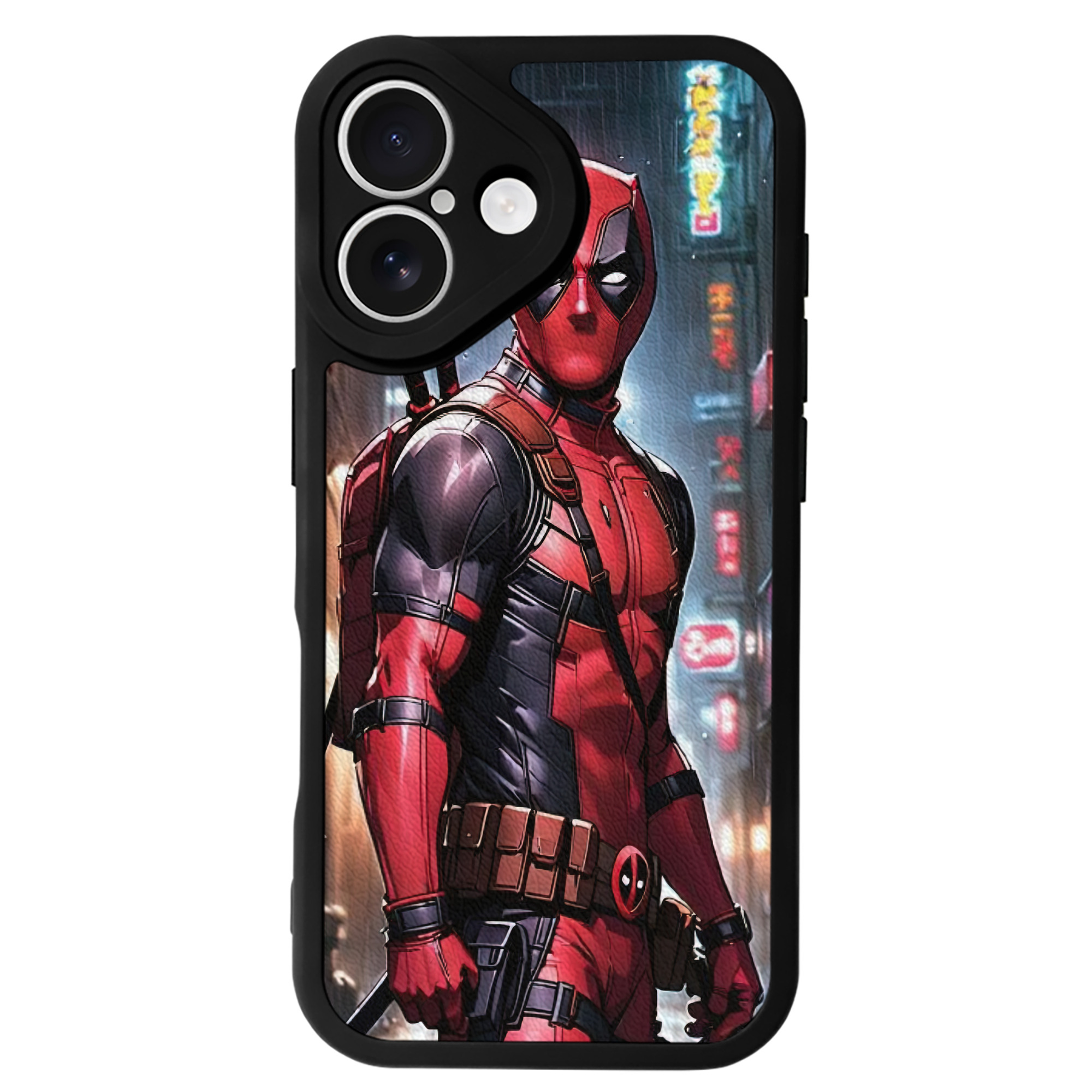 （画像用） Deadpool デッドプール 【iPhone 16シリーズ対応】シリコンスマホケース（レザー調） 材質：シリコン